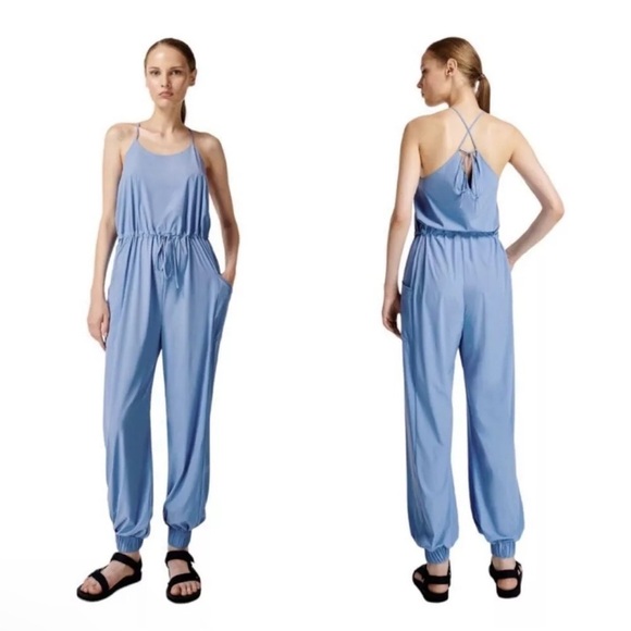 Sweaty Betty Pants - NWT $148 Sweaty Betty Karma Jumpsuit Size XS Blue